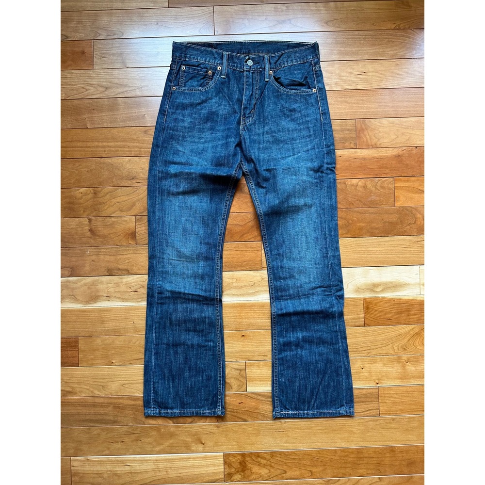 Levis 527‎ Slim Bootcut Jeans Mens 31x30 Blue Denim Pants Medium Dark Wash